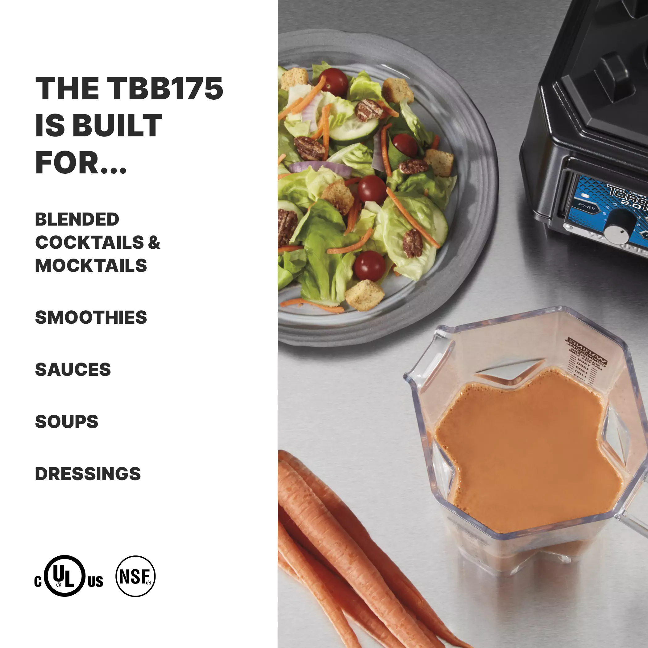 Torq 2.0 Blender with Electronic Touchpad and Variable Speed Control Dial with 48 oz. Copolyester Jar